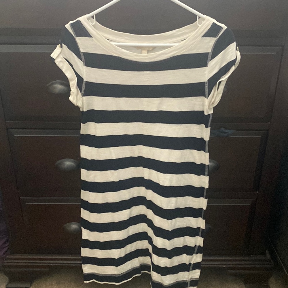 Banana Republic Blue and White Stripe TShirt Dress